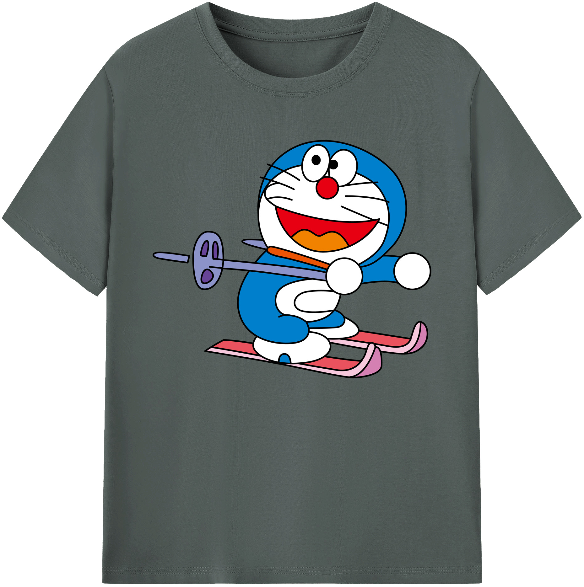 （画像用） ドラえもん Doraemon 綿100％ メンズ半袖Tシャツ｜肌触りやわらか＆通気性